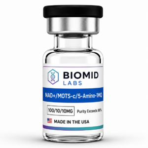 Buy NAD+ / MOTS-c / 5-Amino-1MQ Blend – 120mg (100mg / 10mg / 10mg)